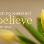 Doubt no longer but Believe