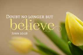 Doubt no longer but Believe