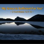 My grace is sufficient for you